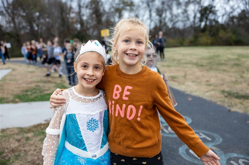 Students at Walnut Grove Elementary participate in a Book Character Parade